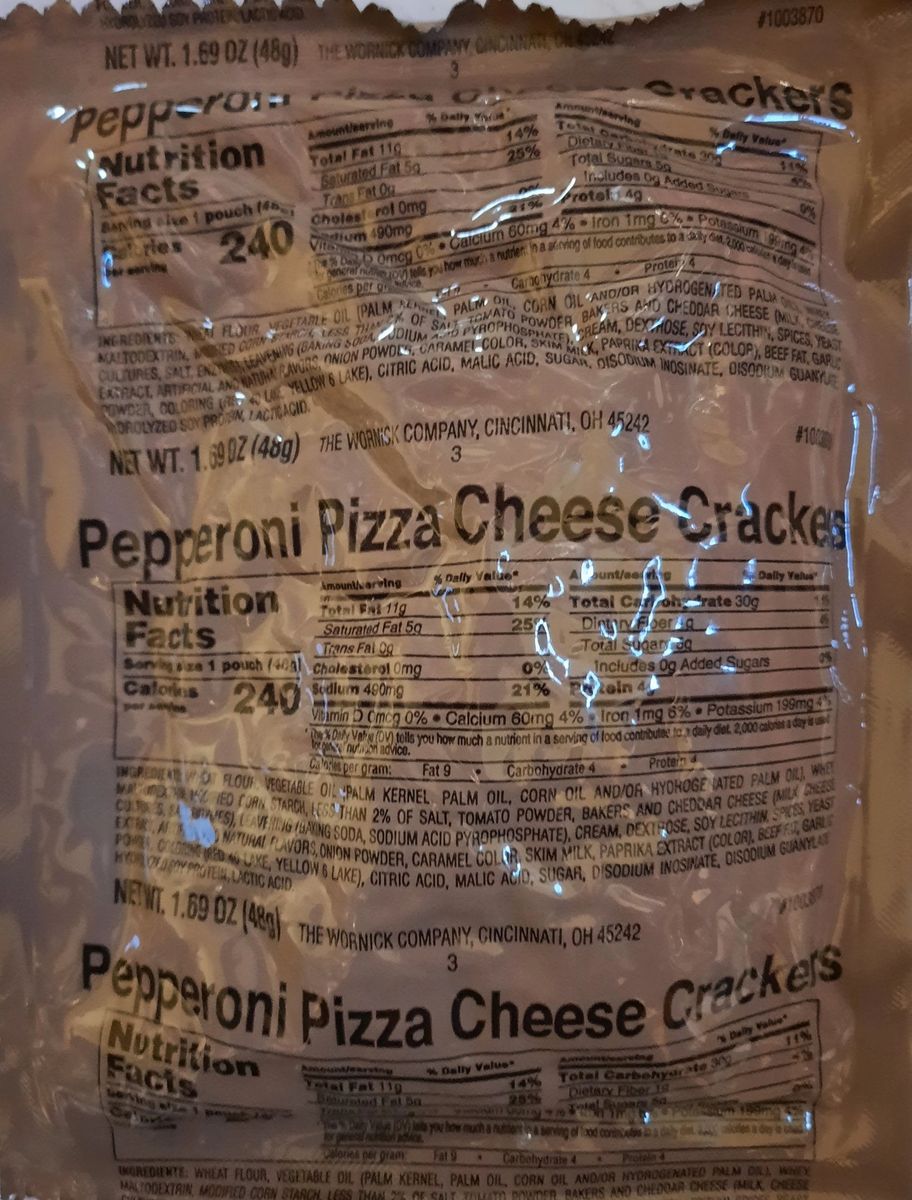 MRE Pepperoni Pizza Cheese Crackers